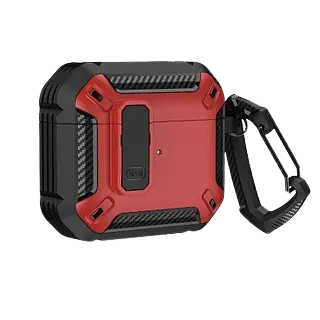 Чохол for AirPods 3 Defender CASE (з карабіном) Red/Black