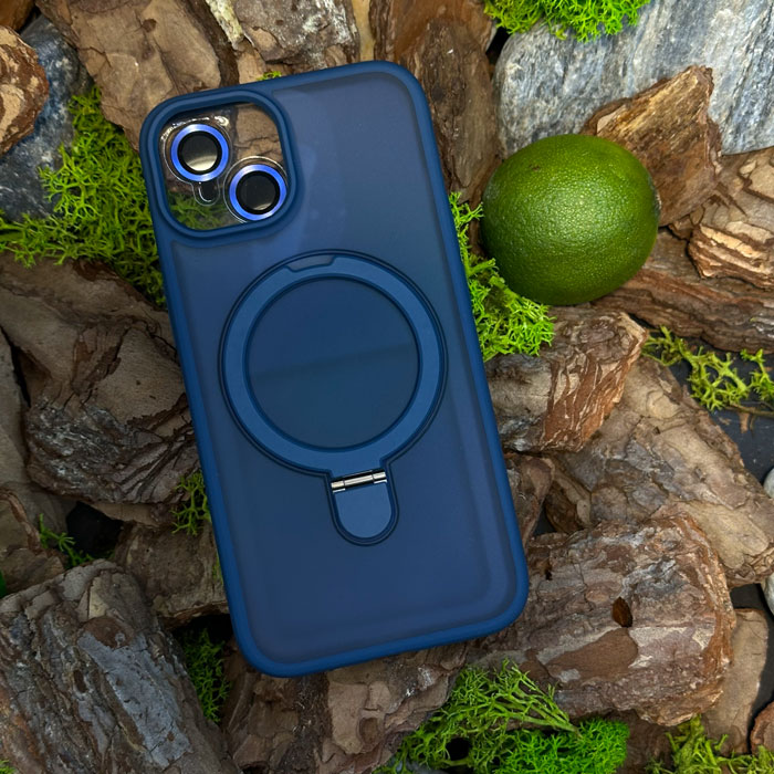 Чохол Slim Matte Case ring stand with camera protective iPhone 13 Blue
