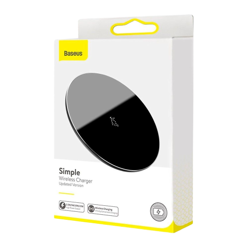 Бездротовий зарядний пристрій Baseus Simple Wireless Charger 15W WXJK-B01 Black
