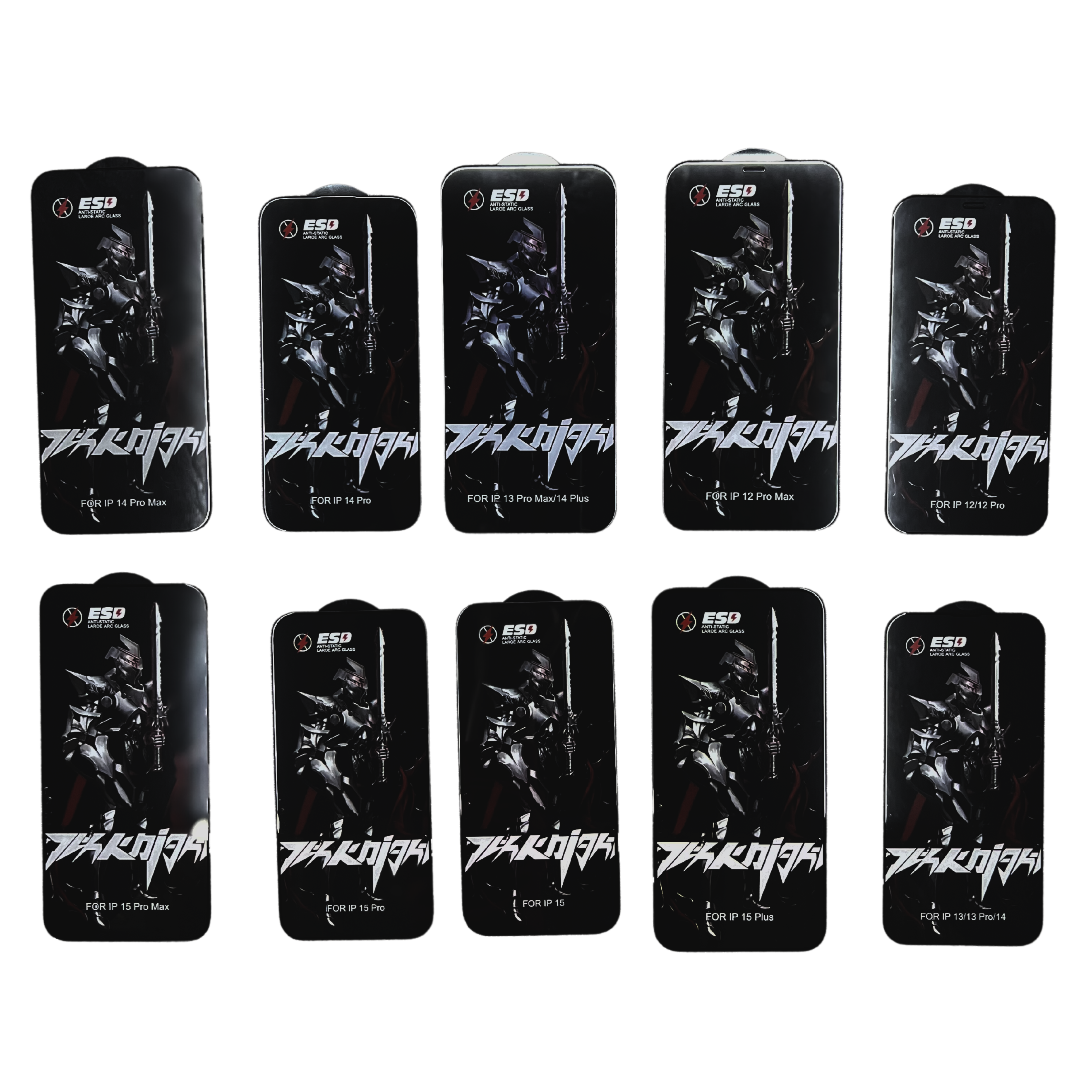 Захисне скло iPhone 13/13 Pro/14 Knight Glass Premium ESD Black