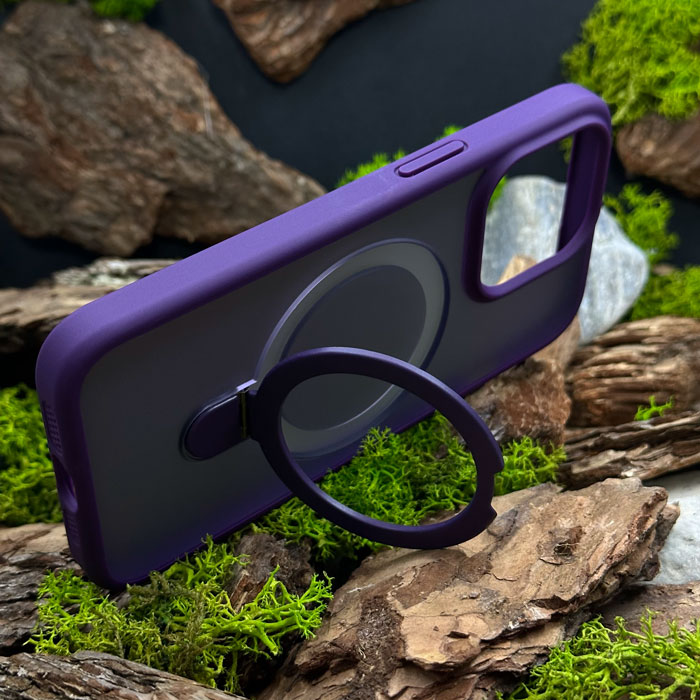 Чохол Slim Matte Case ring stand with camera protective iPhone 14 Pro Max Purple