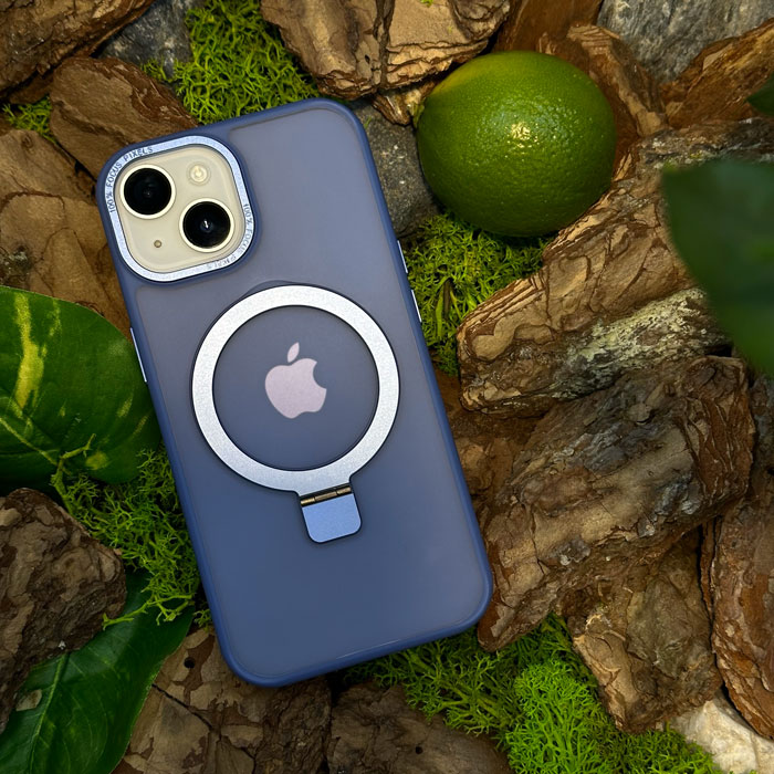Чохол Slim Matte Case with ring stand iPhone 13 Blue