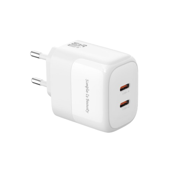 Мережевий зарядний пристрій XO L140/35W 2xUSB-C White