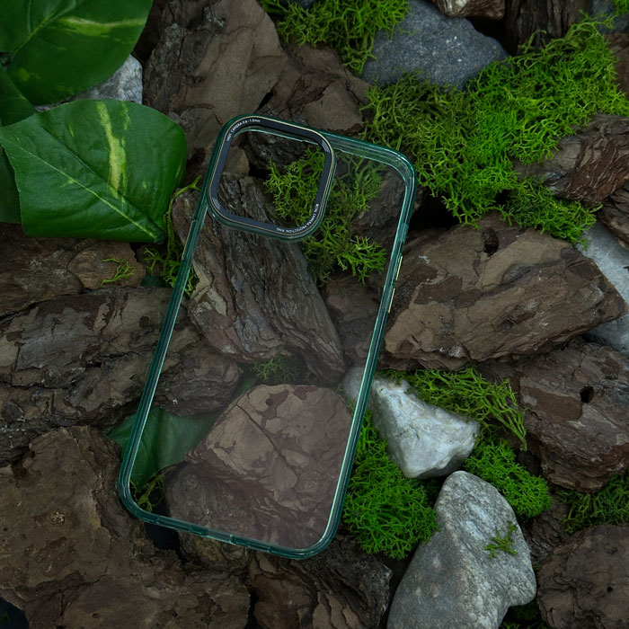 Чохол YCADEN camera protection ring iPhone 13 Pro Green