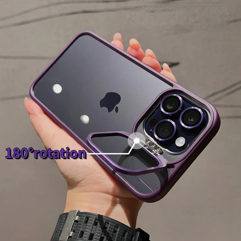 Чохол YCADEN Silicon Case camera stand iPhone 15 Pro Purple