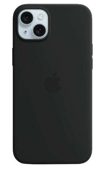 Apple silicone case with MagSafe iPhone 15 (Original Quality) Black