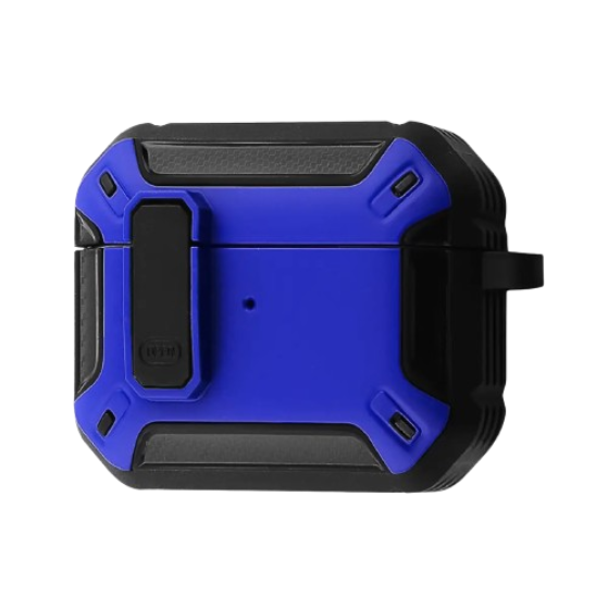 Чохол for AirPods 4 Defender CASE (з карабіном) Blue/Black