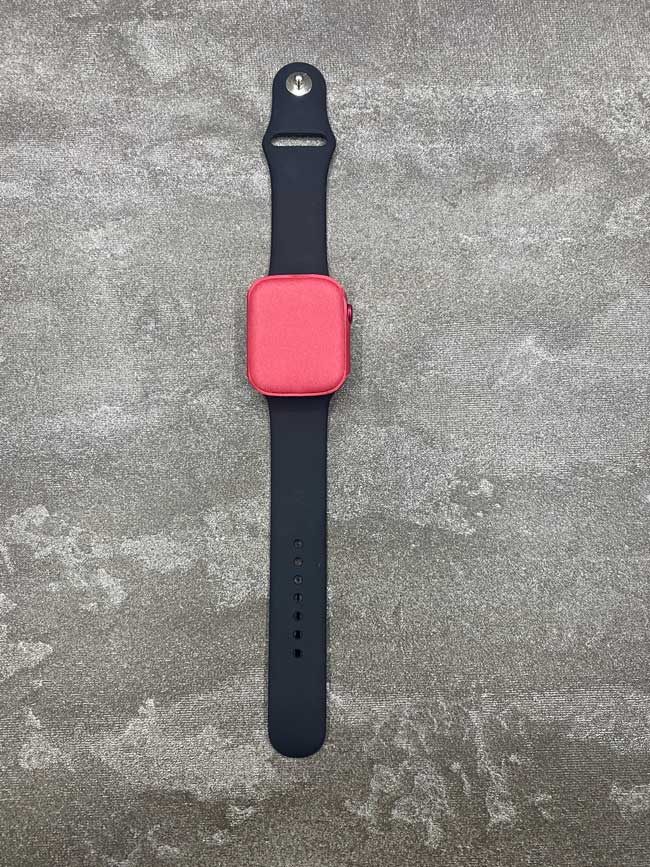 Apple Watch 7 45mm Product Red Aluminium Case with Black Sport Band