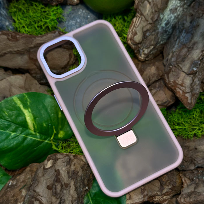 Чохол Slim Matte Case with ring stand iPhone 13 Pink