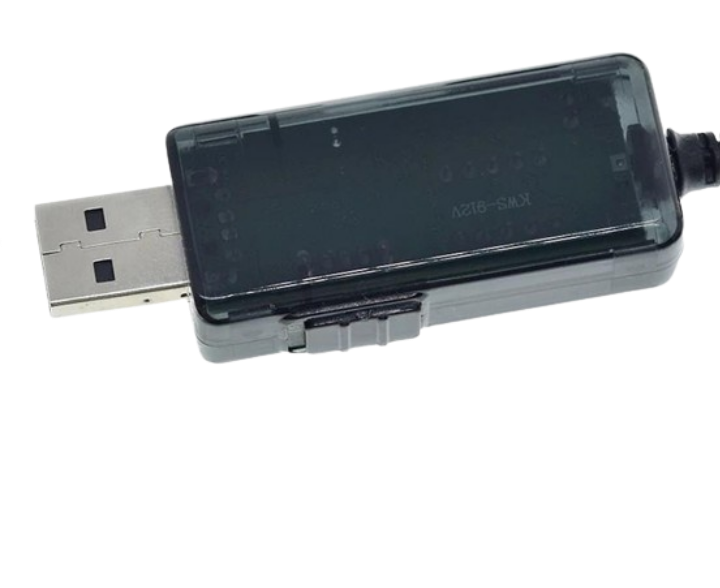 Кабель живлення для роутерів USB to DC (5.5х2.5мм з перехідником 1.35мм) 9V-12V 1A