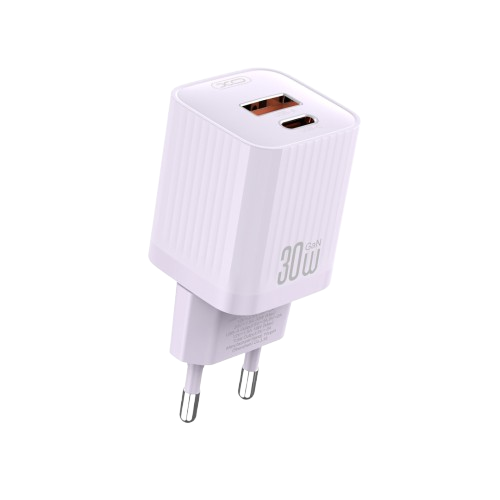 Мережевий зарядний пристрій XO L149 1USB-A+1USB-C 30W + кабель USB-C to Lightning (плетений)