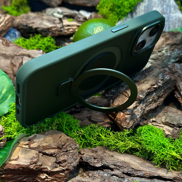 Чохол Slim Matte Case with ring stand iPhone 14 Green