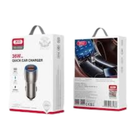 Автомобільний зарядний пристрій XO-CC52 2USB QC 3.0 36W Silver