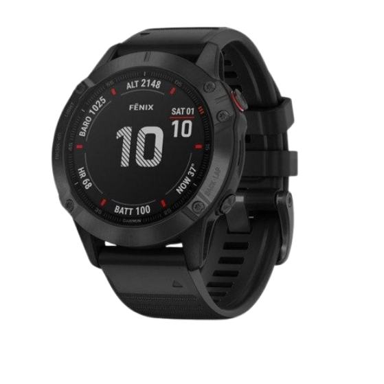 Смарт-годинник Garmin Fenix 6 Pro Black Case - Black Sport Band А- (вживаний, гарний стан)