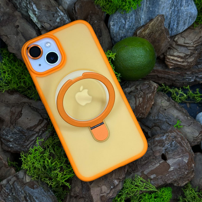 Чохол Slim Matte Case ring stand with camera protective iPhone 13 Orange