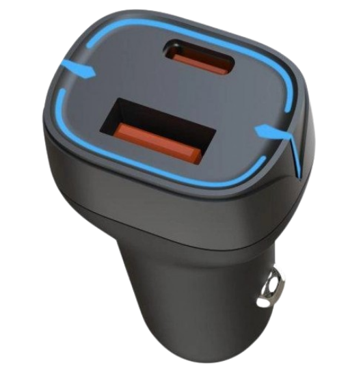 Автомобільний зарядний пристрій XO-CC37 1USB+PD 20W Black