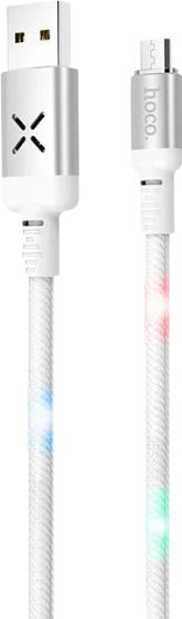 Micro USB Hoco U63 Flashing 1.2m White