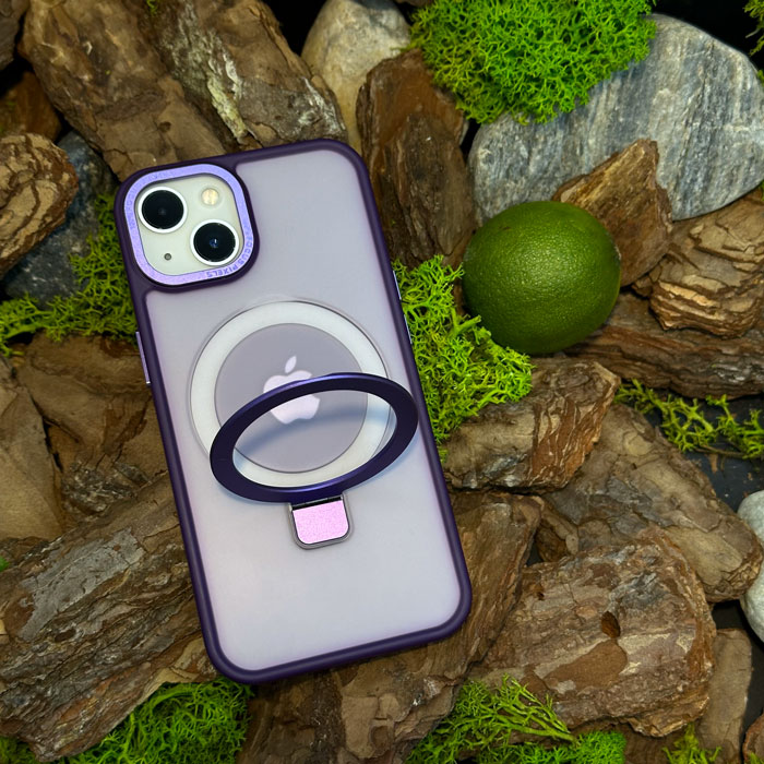 Чохол Slim Matte Case with ring stand iPhone 13 Purple