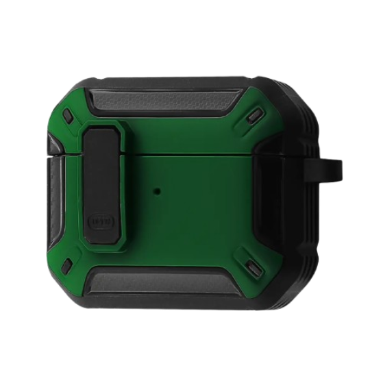 Чохол for AirPods 4 Defender CASE (з карабіном) Green/Black