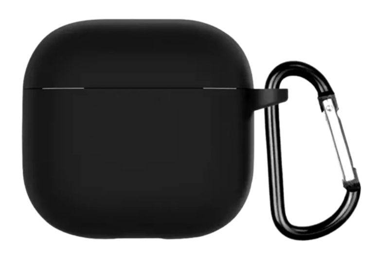 Чохол for AirPods 4 SILICONE CASE (з карабіном) Black