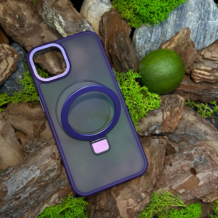 Чохол Slim Matte Case with ring stand iPhone 13 Purple