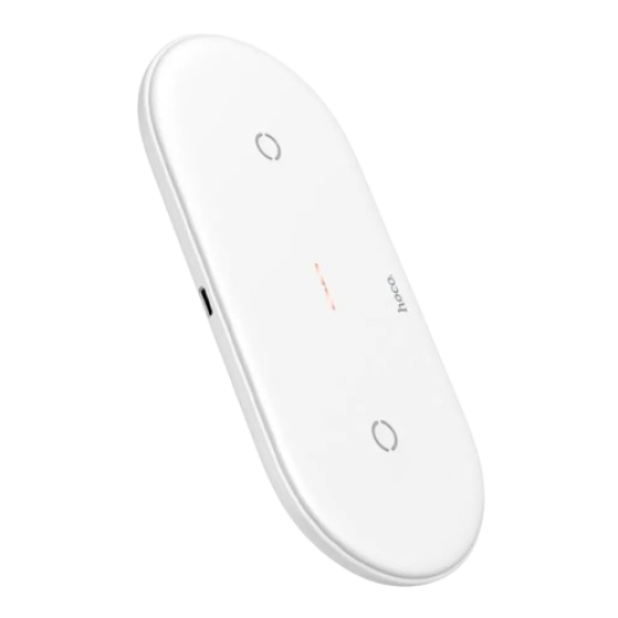 Бездротовий зарядний пристрій Hoco CW23 2in1 10W White