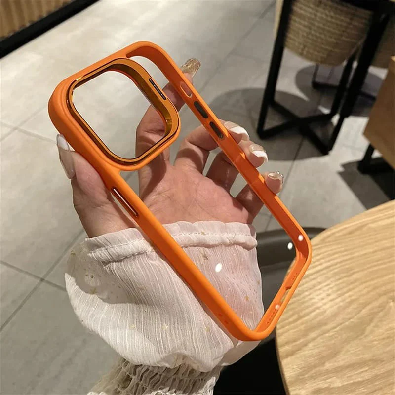 Чохол YCADEN Silicon Case camera stand iPhone 14 Pro Max Orange