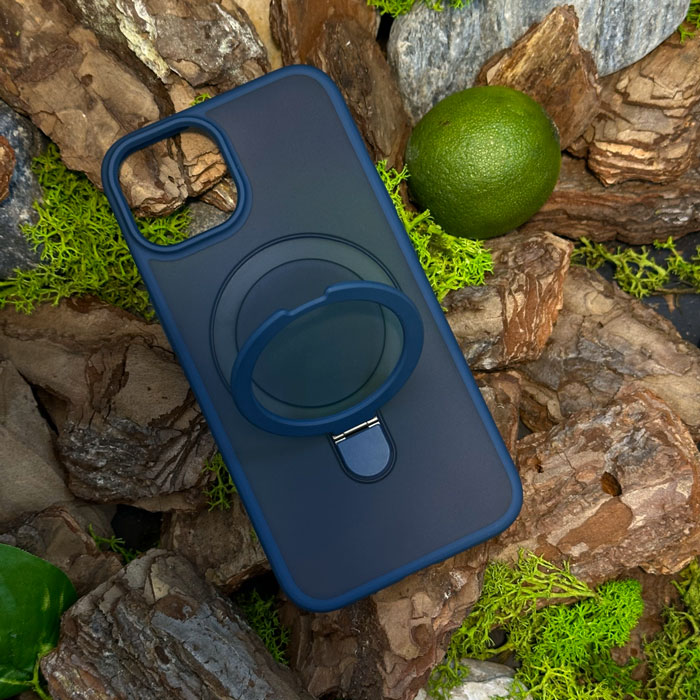 Чохол Slim Matte Case ring stand with camera protective iPhone 13 Blue