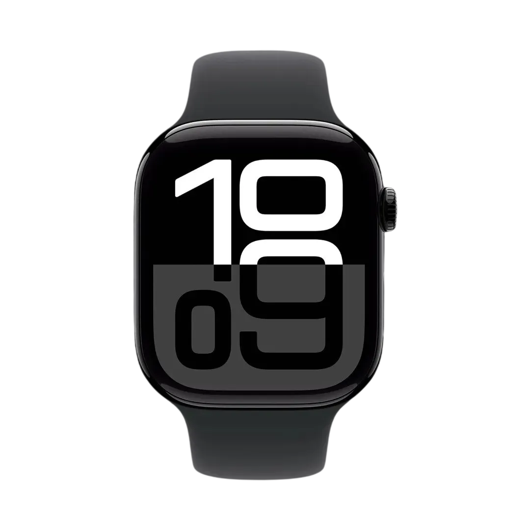 Apple Watch 10 GPS 46mm Jet Black Aluminium Case with Black Sport Band (вживані, гарний стан) А