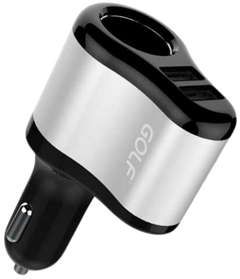 Автомобільний зарядний пристрій Golf GF-C14 2USB (2.1A) Black