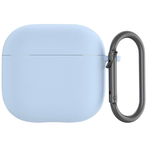 Чохол for AirPods 4 SILICONE CASE (з карабіном) Lilac Cream