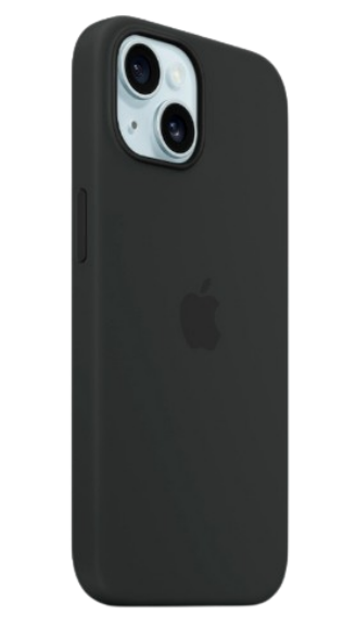 Apple silicone case with MagSafe iPhone 15 (Original Quality) Black