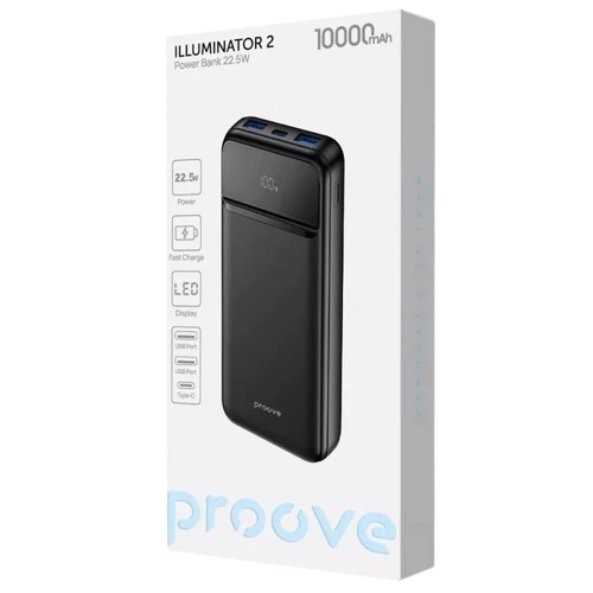 Портативний зарядний пристрій Proove Illuminator 2 10000mAh 22.5W Black