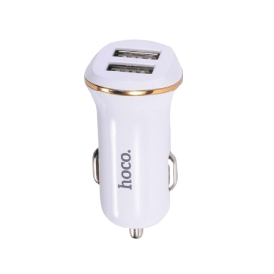 Автомобільний зарядний пристрій Hoco Z1 White +кабель Lightning