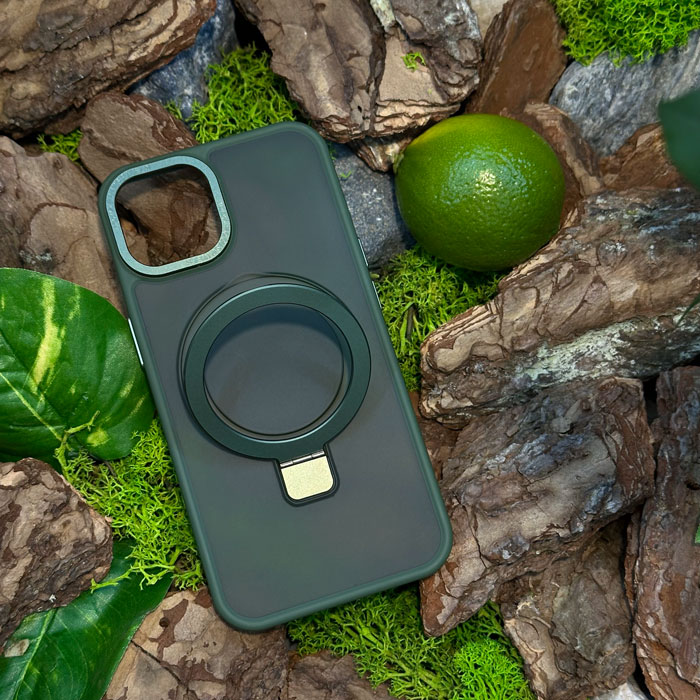 Чохол Slim Matte Case with ring stand iPhone 14 Green