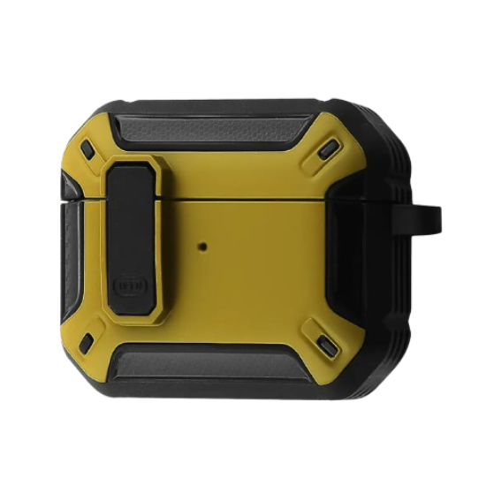 Чохол for AirPods 4 Defender CASE (з карабіном) Yellow/Black