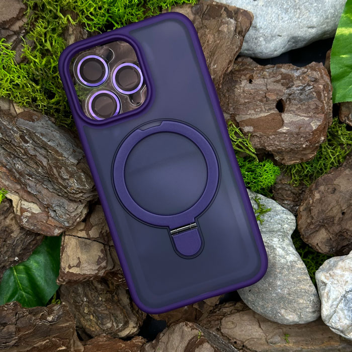 Чохол Slim Matte Case ring stand with camera protective iPhone 13 Pro Max Purple