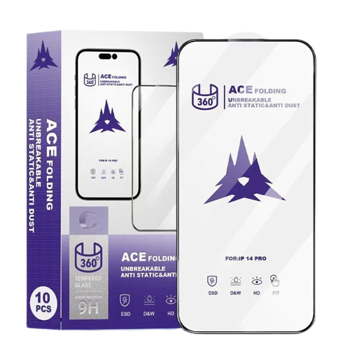 Захисне скло iPhone 15 Pro Ace Folding 360 Black (без упак)