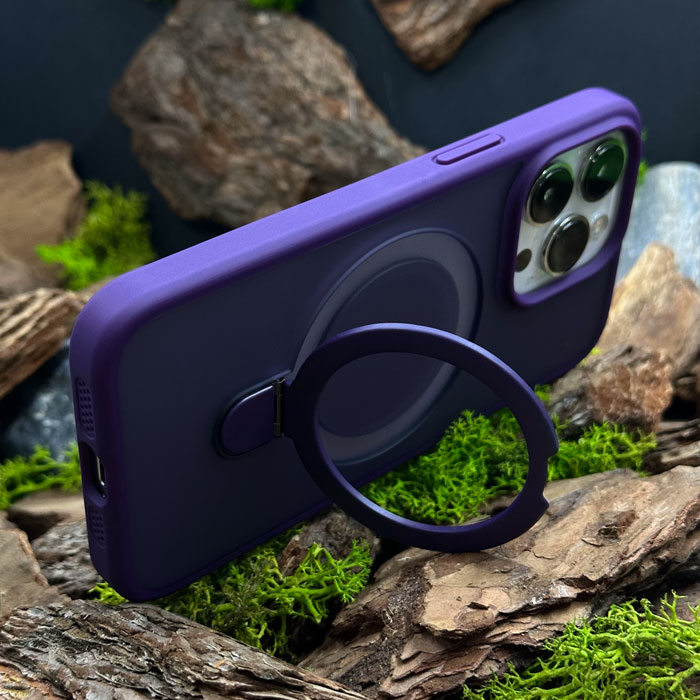 Чохол Slim Matte Case ring stand with camera protective iPhone 13 Pro Max Purple