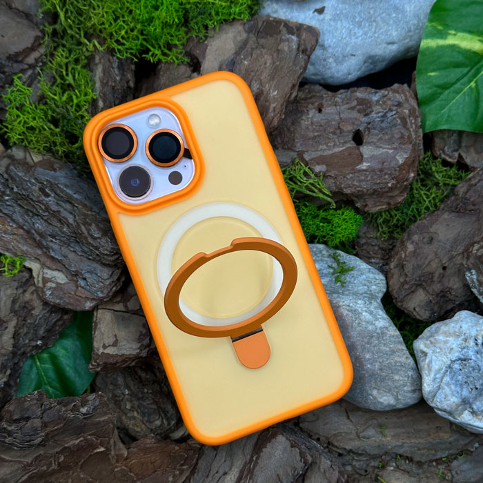 Чохол Slim Matte Case ring stand with camera protective iPhone 12 Pro Max Orange