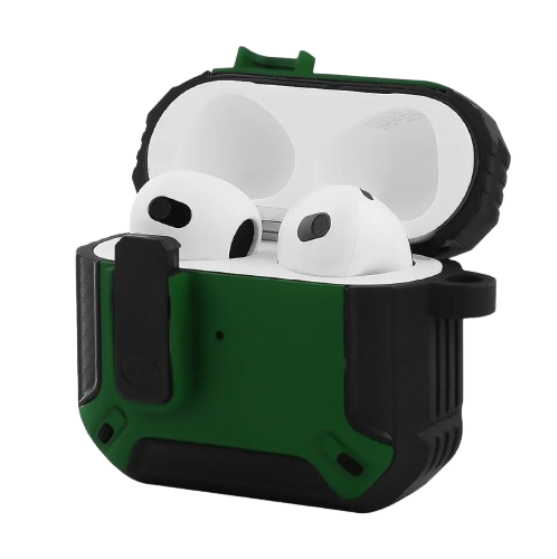 AirPods 4 Defender CASE (з карабіном) Green/Black