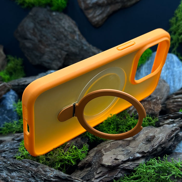 Чохол Slim Matte Case ring stand with camera protective iPhone 14 Pro Orange