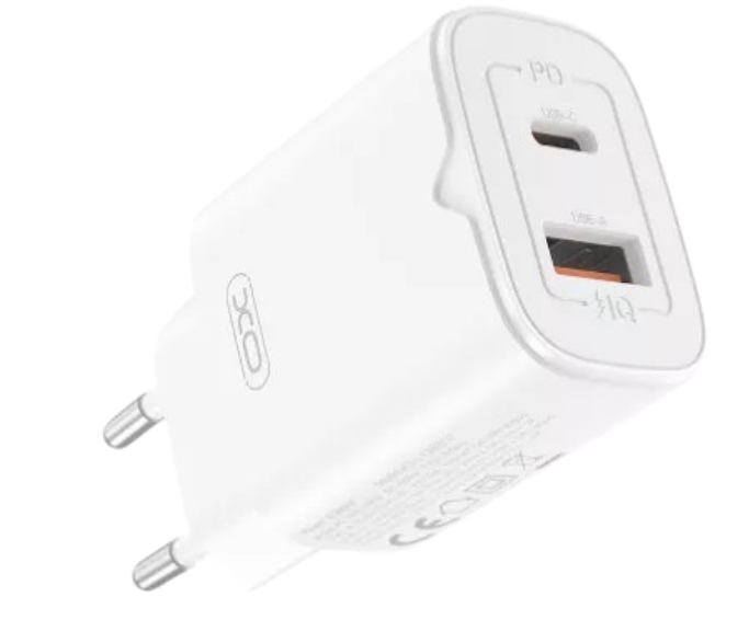 Мережевий зарядний пристрій XO L130 USB+USB-C 30W + кабель USB-C