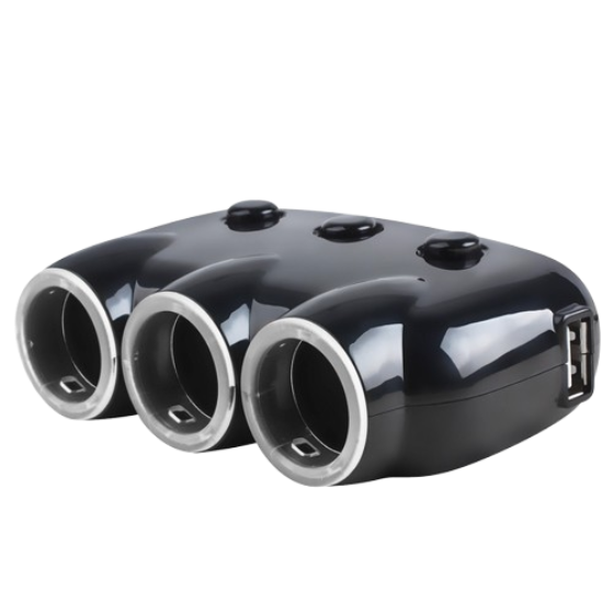 Koni Strong KS45 3 socket adapter 2USB 120W Black