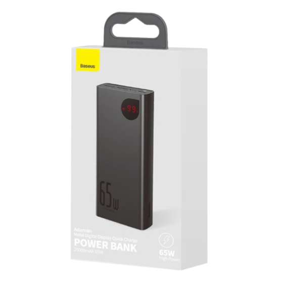 Powerbank Baseus Adaman Metal Digital Display 65W 20000mAh Black