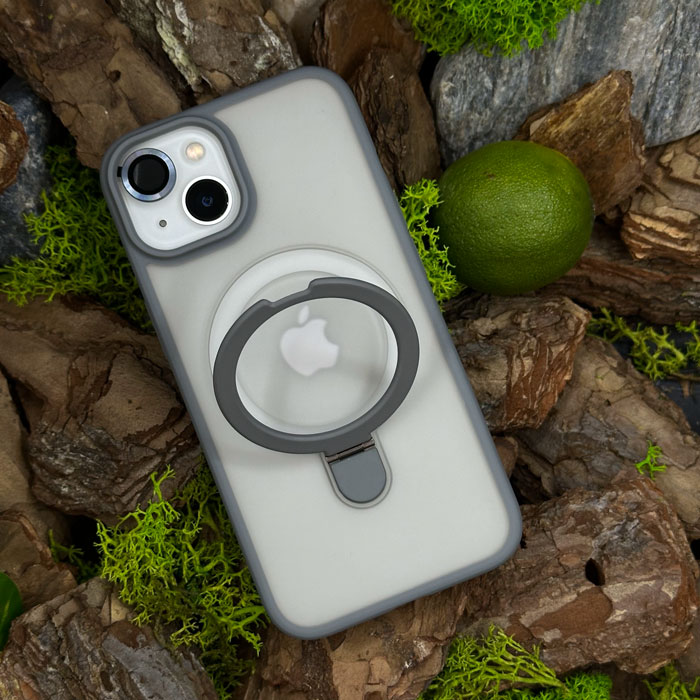 Чохол Slim Matte Case ring stand with camera protective iPhone 13 Grey