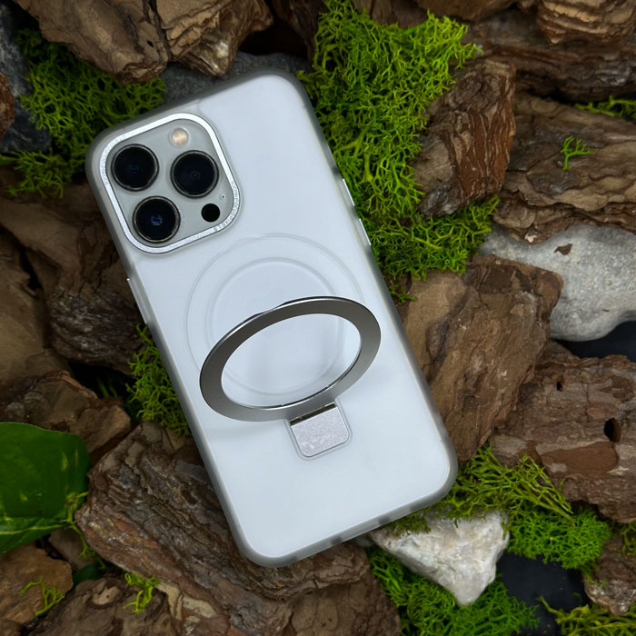 Чохол Slim Matte Case with ring stand iPhone 15 Pro White
