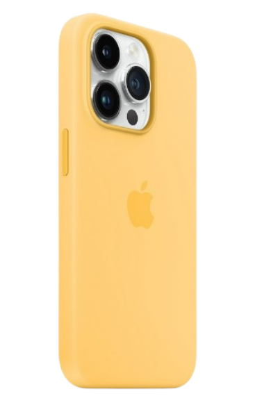 Apple silicone case with MagSafe iPhone 14 Pro (Original Quality) Sunglow