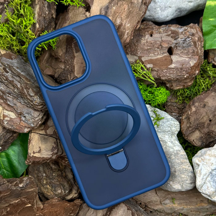 Чохол Slim Matte Case ring stand with camera protective iPhone 13 Pro Max Blue