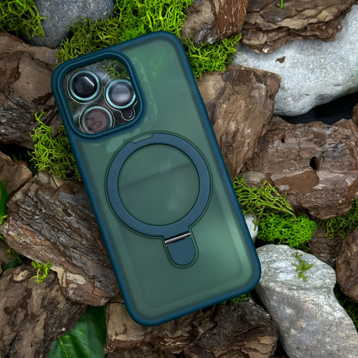 Чохол Slim Matte Case ring stand with camera protective iPhone 13 Pro Max Green